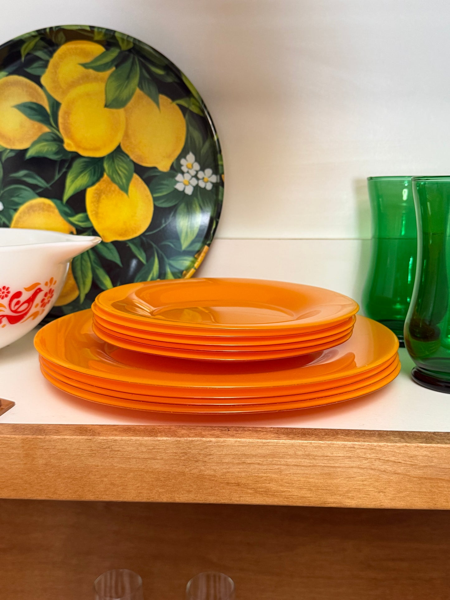 Arcoroc France 70s Orange Set