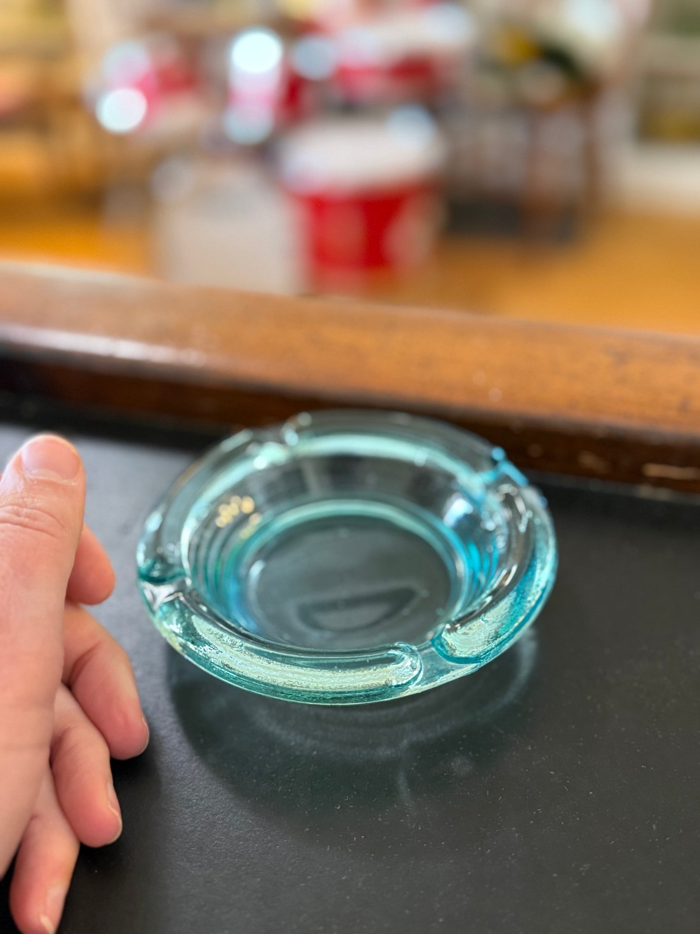 Anchor Hocking Capri Blue Round Ashtray