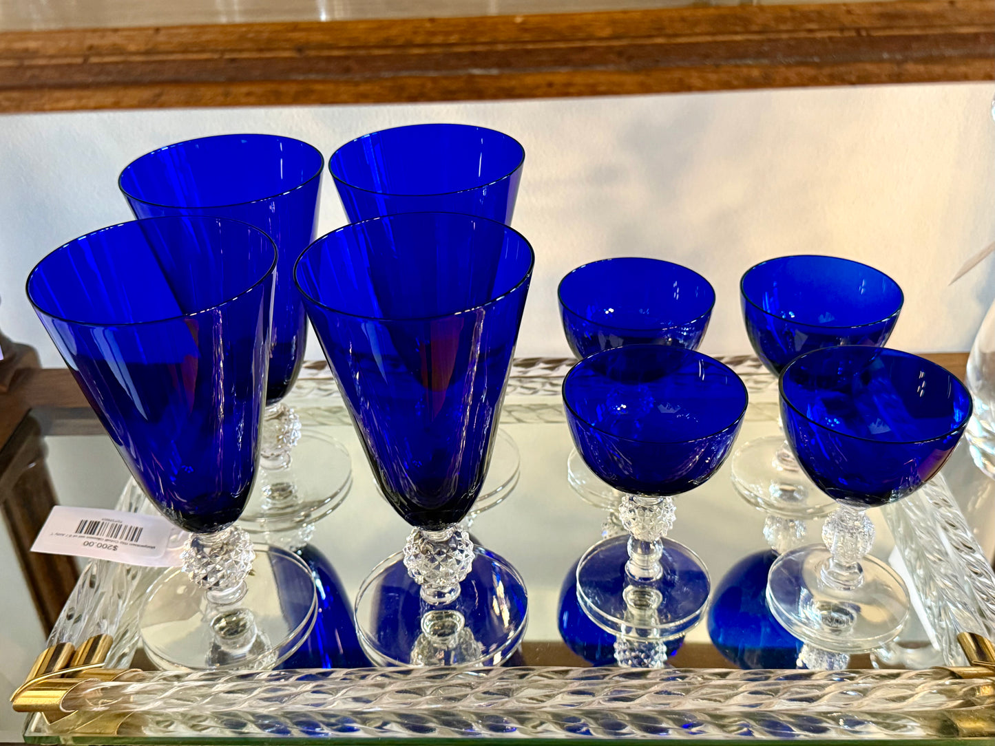 Morgantown Ritz Cobalt Glasses set of 8