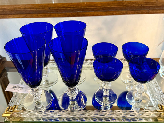 Morgantown Ritz Cobalt Glasses set of 8