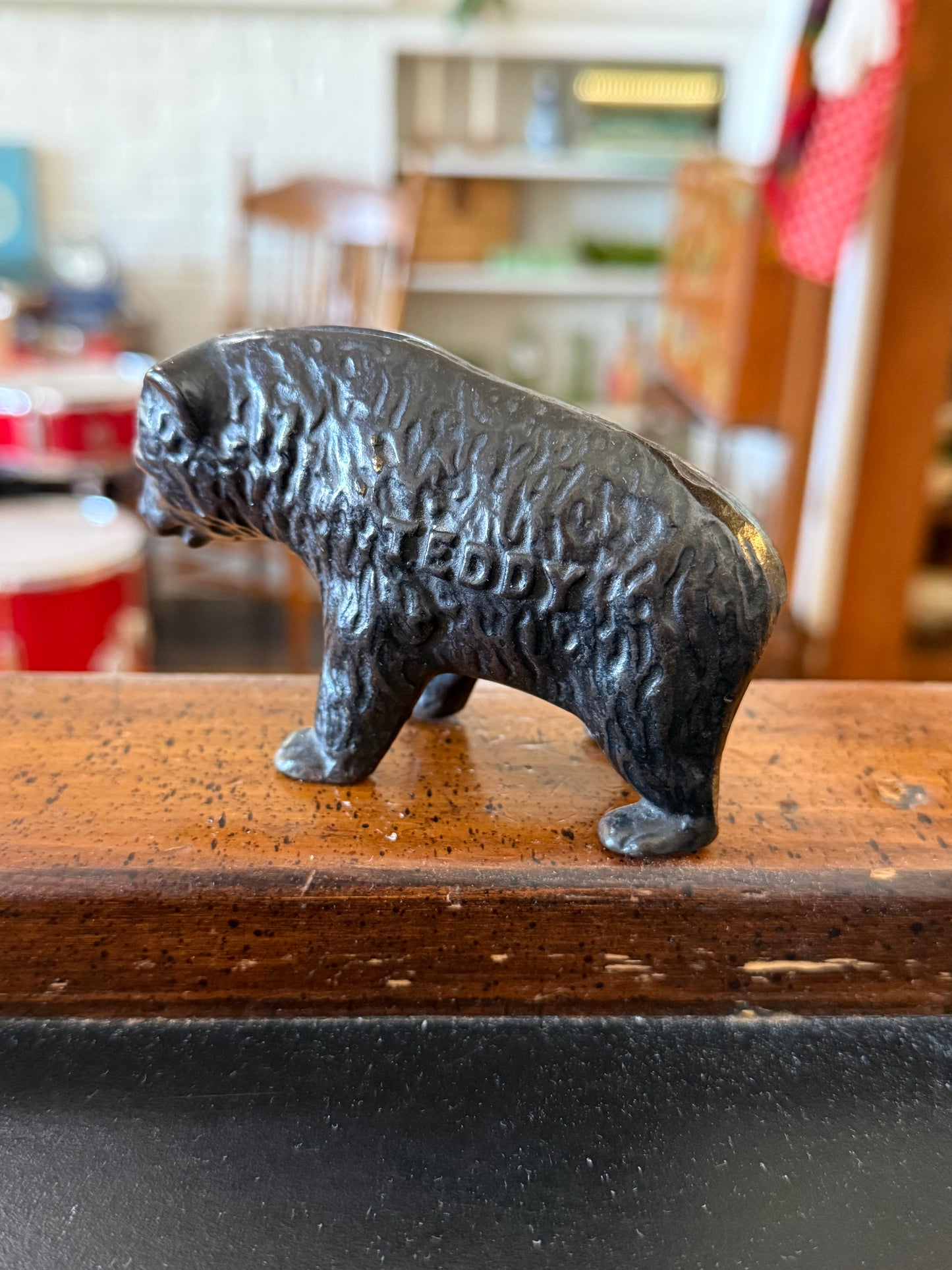 "Teddy" Cast Iron Money Bank
